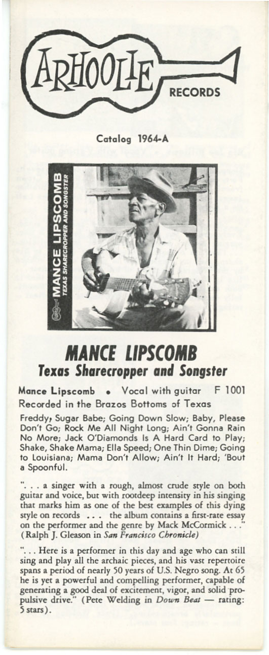 Arhoolie Records Catalogs Publications The Arhoolie Foundation