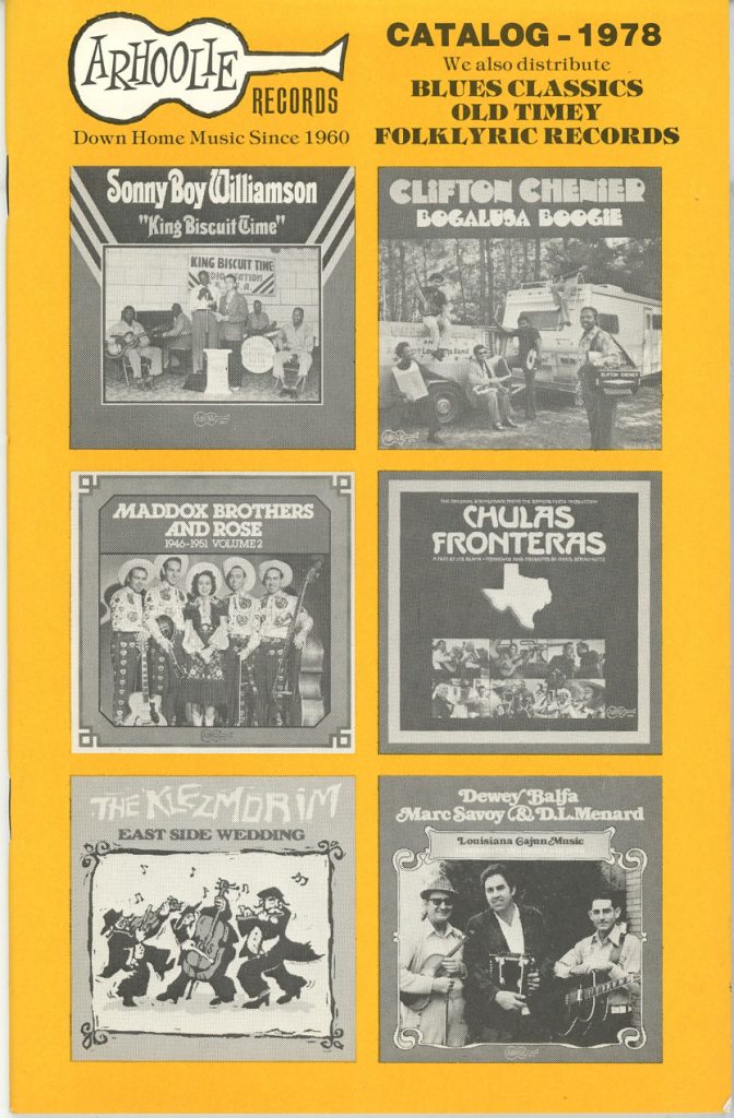 Arhoolie Records Catalogs Publications The Arhoolie Foundation