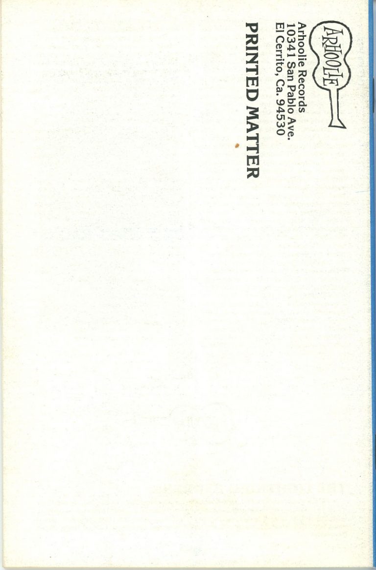 Arhoolie Records Catalogs Publications The Arhoolie Foundation